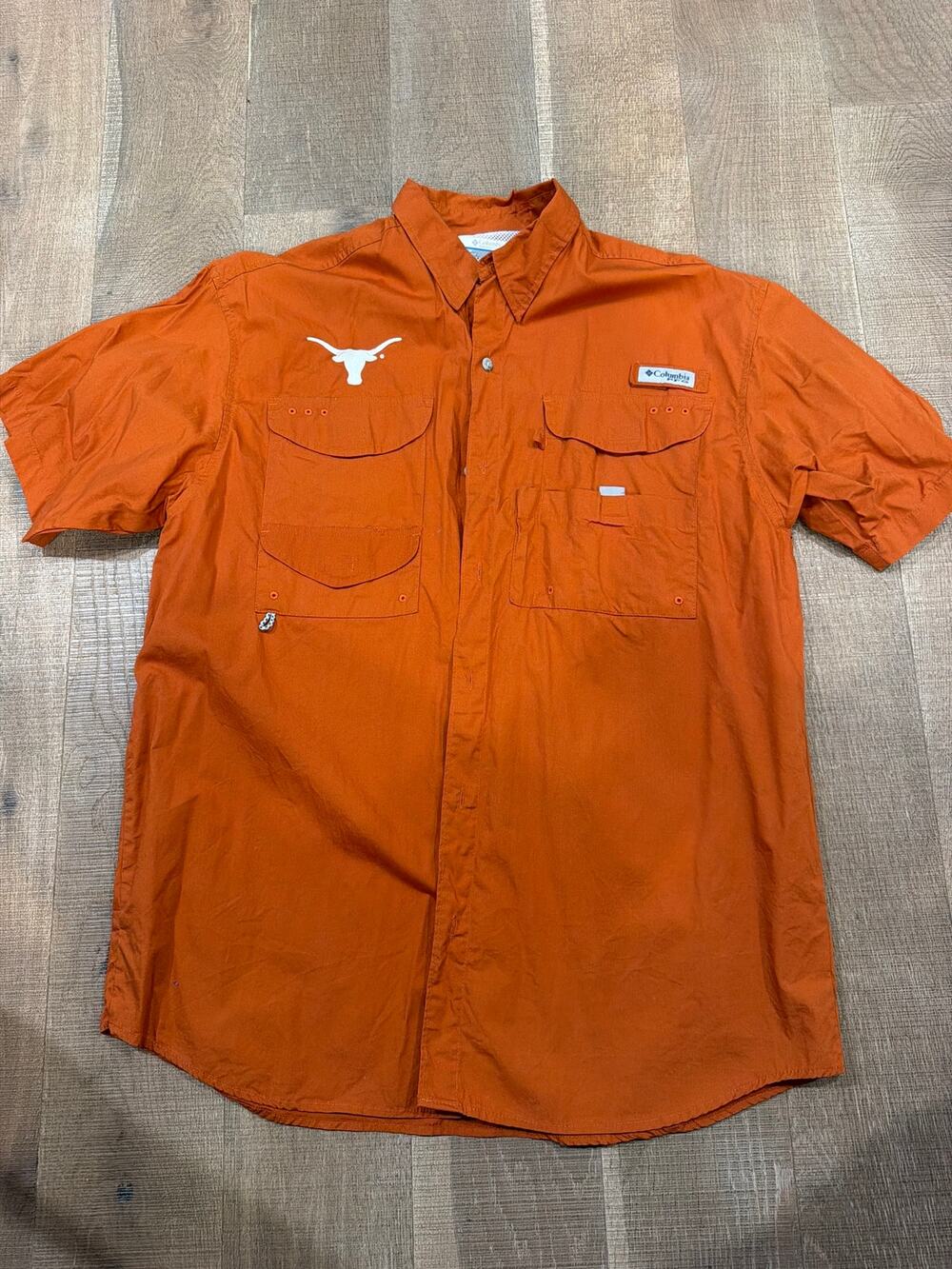Columbia Men's Texas Longhorns Burnt Orange Tamiami Button Down Shirt